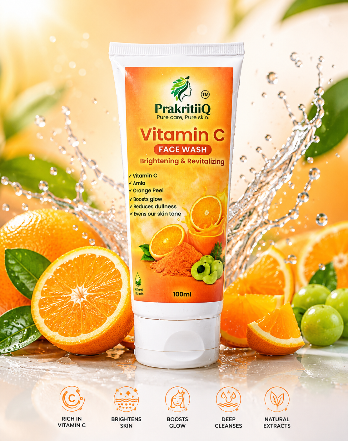 Pure care, Pure skin. Vitamin C FACE WASH Brightening & Revitalizing file 00000000129472079a405e6a69b2e9fa